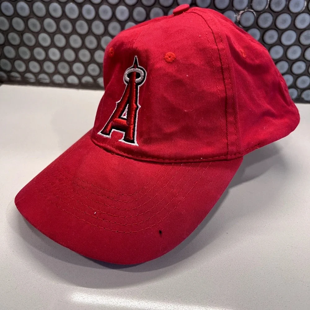 Los Angeles Angels Hat Cap Red Strap Cack‎ MLB Baseball Baseball